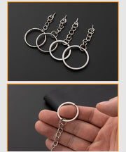 キーホルダーパーツ 10個セット キーチェーン キーリング 2重リング パーツ 部品 金具 リング シンプル DIY ハンドメイド 手作り