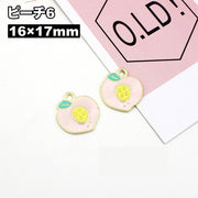 アクセサリーパーツ 10個セット チャーム フルーツ ピーチ 桃 DIY ハンドメイドパーツ アクセサリー制作 素材 ピアス イヤリング ペンダントトップ ブレスレット 飾り 可愛い おしゃれ