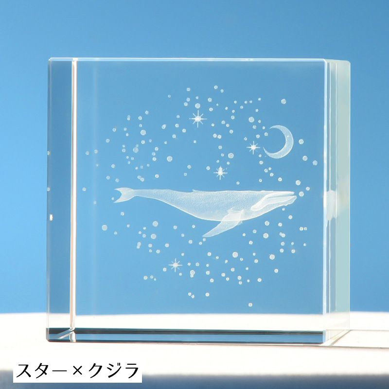クリスタルガラスキューブ 3Dレーザー 刻印 立方体 キューブ型 置き物 商品画像5