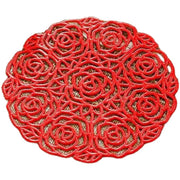 コースター 同色2枚セット 直径10cm コップ置き カップ コップ敷 透かし模様 薔薇 バラ ローズ フラワー 花 丸型 ラウンド テーブルコーディネート おもてなし 来客用 メタリック 高級感 エレガント パーティー おしゃれ かわいい
