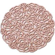 コースター 同色2枚セット 直径10cm コップ置き カップ コップ敷 透かし模様 薔薇 バラ ローズ フラワー 花 丸型 ラウンド テーブルコーディネート おもてなし 来客用 メタリック 高級感 エレガント パーティー おしゃれ かわいい