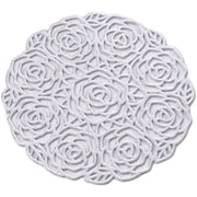 コースター 同色2枚セット 直径10cm コップ置き カップ コップ敷 透かし模様 薔薇 バラ ローズ フラワー 花 丸型 ラウンド テーブルコーディネート おもてなし 来客用 メタリック 高級感 エレガント パーティー おしゃれ かわいい
