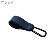 ベビーカーフック 単品 1個 バギーフック バッグホルダー マルチフック 荷物掛け レザー調 無地 面ファスナー マジック テープ おしゃれ カラバリ豊富
