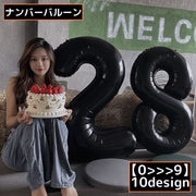 バルーン アルミ風船 数字 ナンバー 大きい 40インチ ハッピーバースデー 誕生日 記念日 パーティー お祝い 飾り付け 装飾