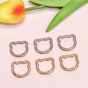 カラビナ 10個セット キーホルダー キーリング アクセサリーパーツ 留め具 金具 ハンドメイド バッグチャーム クマ型 可愛い