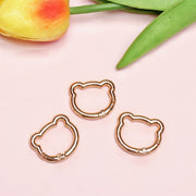 カラビナ 10個セット キーホルダー キーリング アクセサリーパーツ 留め具 金具 ハンドメイド バッグチャーム クマ型 可愛い