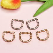 カラビナ 10個セット キーホルダー キーリング アクセサリーパーツ 留め具 金具 ハンドメイド バッグチャーム クマ型 可愛い