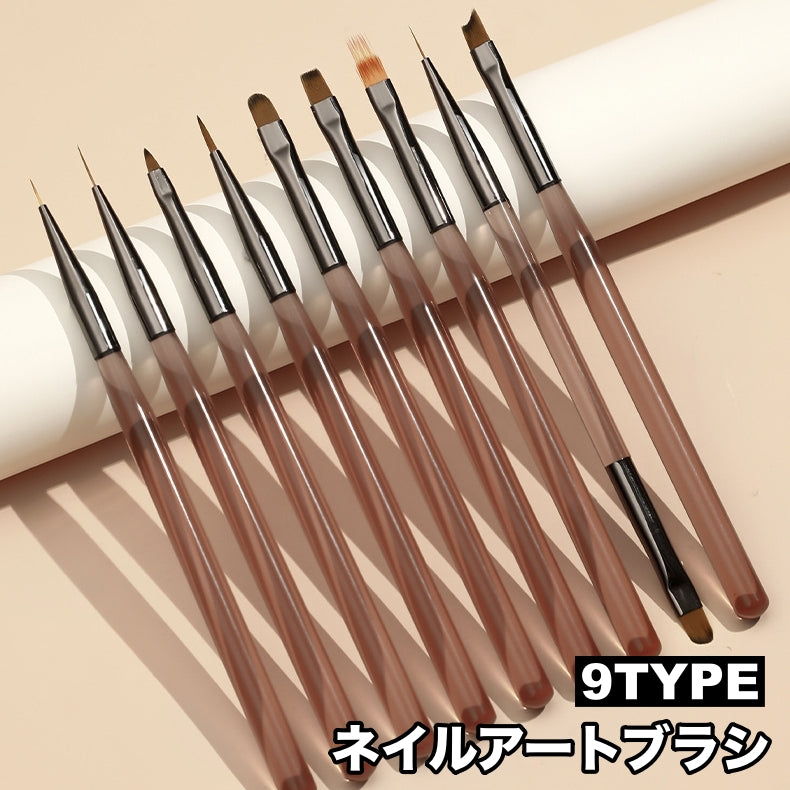 ネイルアートブラシ 筆 ジェルネイル マニキュア ネイルブラシ 細ブラシ 平ブラシ ネイル用品 種類豊富 サイズ豊富 ネイルグッズ