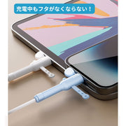 ケーブルカバー 単品 充電ケーブル 保護カバー キャップ付き フタつき 保護 充電器 充電コード カバー ライトニング USB typeC iPhone Android 断線防止 充電コード プロテクター シンプル ブラック 黒 ホワイト 白