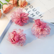 アクセサリーパーツ 単品 フラワーモチーフ フェイクパール 花びら 花弁 造花 シフォン レース 材料 素材 DIY 手芸 ハンドメイド 手作り 髪飾り 上品 豪華 エレガント かわいい おしゃれ