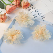 アクセサリーパーツ 単品 フラワーモチーフ フェイクパール 花びら 花弁 造花 シフォン レース 材料 素材 DIY 手芸 ハンドメイド 手作り 髪飾り 上品 豪華 エレガント かわいい おしゃれ