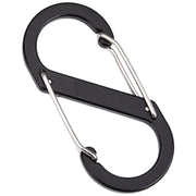カラビナ 2個セット S字 8の字 キーホルダー キーフック アウトドア 登山 クライミング キャンプ 釣り アウトレジャー トレッキング 便利