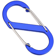 カラビナ 2個セット S字 8の字 キーホルダー キーフック アウトドア 登山 クライミング キャンプ 釣り アウトレジャー トレッキング 便利