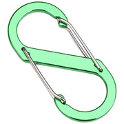 カラビナ 2個セット S字 8の字 キーホルダー キーフック アウトドア 登山 クライミング キャンプ 釣り アウトレジャー トレッキング 便利