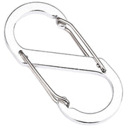 カラビナ 2個セット S字 8の字 キーホルダー キーフック アウトドア 登山 クライミング キャンプ 釣り アウトレジャー トレッキング 便利