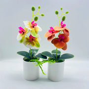 造花 フェイクフラワー 鉢花 胡蝶蘭 アートフラワー 人工植物 装飾 飾り インテリア リビング 玄関 おしゃれ ナチュラル 可愛い
