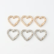 カラビナ キーホルダー ハート型 5個セット アクセサリーパーツ 留め具 金具 小さい ミニ メタル ハンドメイド DIY 手芸 クラフト材料 かわいい おしゃれ