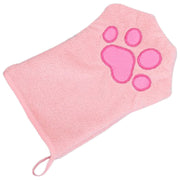 ペット用タオル 単品 片手用 バスタオル ボディタオル 猫 ネコ ねこ 犬 イヌ いぬ 手袋型 グローブ ミトン ループ付き お風呂 体洗い シャワー 足拭き 吸水 速乾