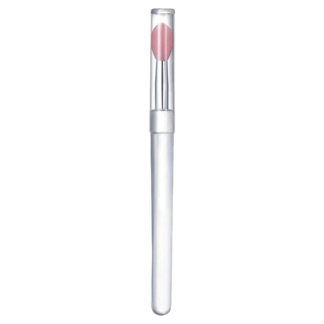 メイクブラシ リップブラシ 1本 単品 ブラシ キャップ付き リップ 口紅 アイシャドウ コスメブラシ 化粧筆 シリコン メイク コスメ