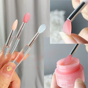 メイクブラシ リップブラシ 1本 単品 ブラシ キャップ付き リップ 口紅 アイシャドウ コスメブラシ 化粧筆 シリコン メイク コスメ