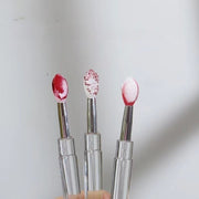 メイクブラシ リップブラシ 1本 単品 ブラシ キャップ付き リップ 口紅 アイシャドウ コスメブラシ 化粧筆 シリコン メイク コスメ