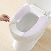 便座シート 10組セット 便座カバー トイレシート トイレ用品 粘着式 貼る 洗える 無地 シンプル 防寒 ヒンヤリ対策