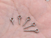 ネジ式ヒートン 100個 ステンレス 接続金具 8mm 10mm 12mm 14mm 16mm アクセサリーパーツ ハンドメイド 手芸 DIY