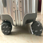 車輪ソックス 5個セット キャスターカバー 床汚れ防止 転がり防止 ホイール用 スーツケース キャリーバッグ用 保管 キャリーケース ドアノブカバー グレー