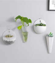 フラワーベース 花瓶 フラワースタンド 花器 壁掛け 壁面 プラスチック製 割れにくい 観葉植物 花 フラワー プラント グリーン 水耕栽培 インテリア 雑貨 ナチュラル シンプル お洒落 玄関 リビング キッチン