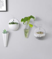 フラワーベース 花瓶 フラワースタンド 花器 壁掛け 壁面 プラスチック製 割れにくい 観葉植物 花 フラワー プラント グリーン 水耕栽培 インテリア 雑貨 ナチュラル シンプル お洒落 玄関 リビング キッチン