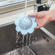 排水口カバー 排水口フィルター シンクフィルター 吸盤タイプ キッチン用品 バス用品 シンク お風呂 掃除 花 フラワー シリコン かわいい おしゃれ 便利