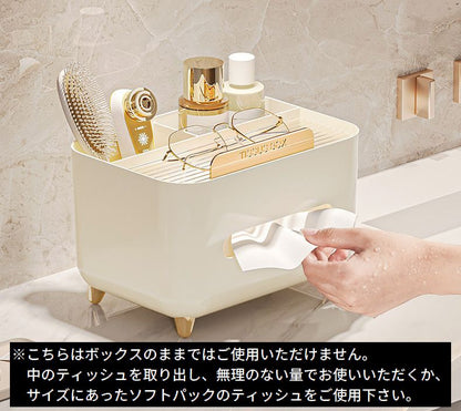 ティッシュケース ティッシュボックス 小物入れ 卓上収納 多機能 ボックスティッシュケース 商品画像3
