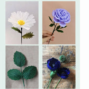 フラワーワイヤー 造花用の茎 10本セット 40cm 太さ2mm フラワー クラフト 手芸 DIY用 花芸素材 曲げ可能 人工花茎 手作りキット 造花 花束 ギフト 造花材料