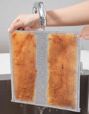 キッチンクロス 10枚セット 金属ワイヤー メッシュ 油汚れ落とし 布巾 ふきん 食器洗い 鍋磨き 掃除 両面使用 リバーシブル