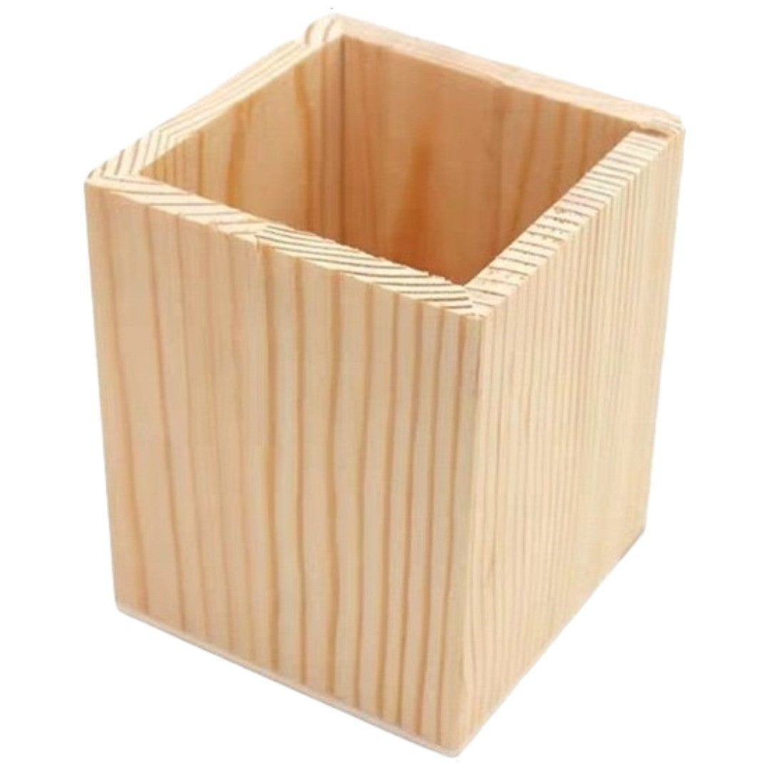ペンホルダー ペン立て ペンスタンド DIY用ベース 工作素材 手芸用品 ハンドメイド用品 円筒形 ラウンド 筒形 角柱型 スクエア 四角形 六角形 ヘキサゴン 木製 シンプル カジュアル