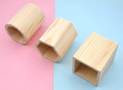 ペンホルダー ペン立て ペンスタンド DIY用ベース 工作素材 手芸用品 ハンドメイド用品 円筒形 ラウンド 筒形 角柱型 スクエア 四角形 六角形 ヘキサゴン 木製 シンプル カジュアル