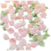 ネイルパーツ 40個セット ネイルアート 3D 立体 ネイル パーツ 飾り デコ 花 バラ 薔薇 かわいい おしゃれ キレイ セルフネイル デコレーション