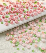 ネイルパーツ 40個セット ネイルアート 3D 立体 ネイル パーツ 飾り デコ 花 バラ 薔薇 かわいい おしゃれ キレイ セルフネイル デコレーション