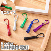 懐中電灯 カラビナ付き ハンディライト LEDライト ミニサイズ コンパクト 小型 軽量 キーホルダー 携帯用 防災 アウトドア 登山 釣り 野外 夜道