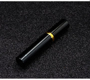 爪楊枝入れ 楊枝ケース つまようじホルダー 携帯用 持ち運び トゥースピックケース コンパクト 円柱型 ゴールドカラー ブラック