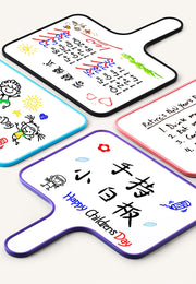 ホワイトボード 手持ち 単品 持ち手 学生 学習 アンサーパドル アンサーボード コンパクトサイズ ハンドヘルド 授業 勉強 教室