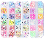 ネイルパーツ ケース付き ホログラム ラメ カラフル 蝶 バタフライ ちょうちょ ネイルアート セルフネイル ジェルネイル おしゃれ かわいい