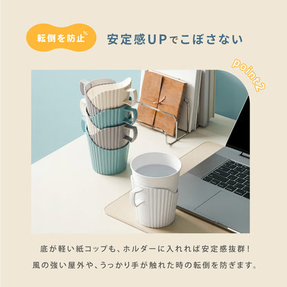 紙コップホルダー 6個セット 持ち手付き 使い捨て紙コップホルダー カップホルダー 卓上 商品画像4
