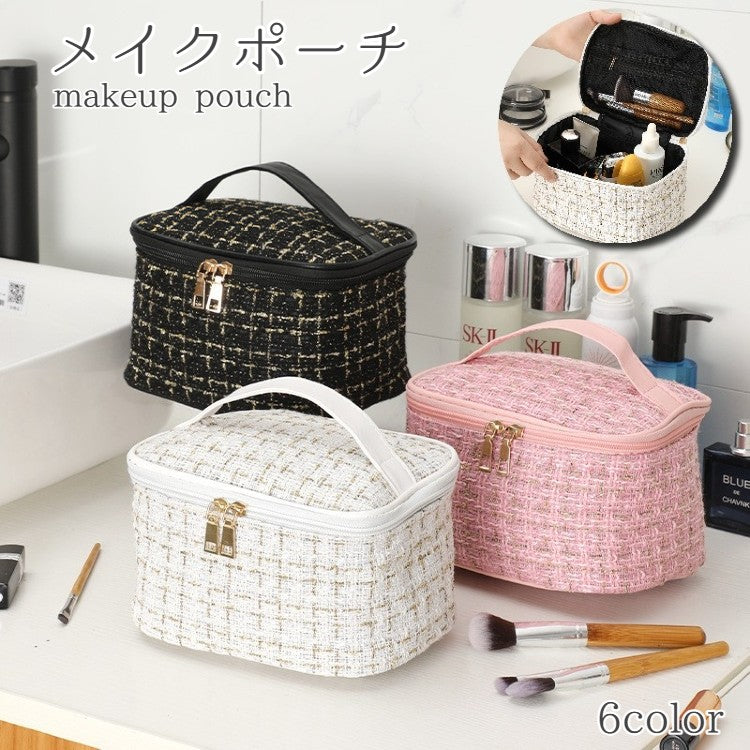 化粧ポーチ バニティバッグ コスメポーチ メイクポーチ メイク道具 コスメバッグ レディース 女性 おしゃれ かわいい トラベルポーチ 手持ち ハンドバッグ 小物入れ 小物整理 スクエア 四角 婦人用