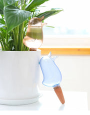 自動給水器 自動水やり器 オート水やり器 自動給水装置 植木 鉢植え ガーデニング 植物 園芸 盆栽 刺すだけ 鳥 バード かわいい おしゃれ 便利 給水タンク 野菜 ピンク ブルー