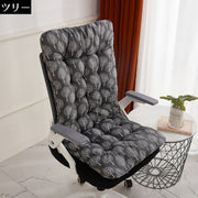 シートクッション チェアクッション チェアパッド 椅子用 固定用ひも 背もたれ付き 座布団 座椅子 座面クッション 厚手 大きめ