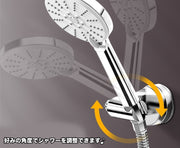 シャワーヘッドホルダー シャワーフック シャワーラック バス用品 吸盤式 角度調節 浴室 バスルーム 風呂場 簡単取付 穴あけ不要