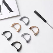 Dカン ネジ式 2個セット ドライバー付き 手カン 金具 部品 レザークラフト アクセサリー クラフト材料 持ち手 ショルダーストラップ 手作り