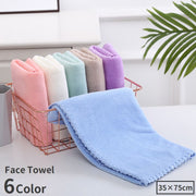 フェイスタオル 35×75cm バス用品 日用品 無地 単色 シンプル ふんわり ふわふわ 柔らかい お風呂 洗顔 洗面 手拭き キッチン