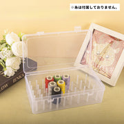 ミシン糸収納ケース ミシン糸収納ボックス 裁縫箱 42個収納 ダブルロック クリア 透明 ケース ボックス 立てる 蓋付き ソーイングセット 裁縫 手芸 ミシン用品 ハンドメイド 便利 整理整頓 保管